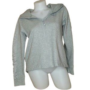 Nike Gray Zip Up Hoodie Hi Lo Hem Size Small